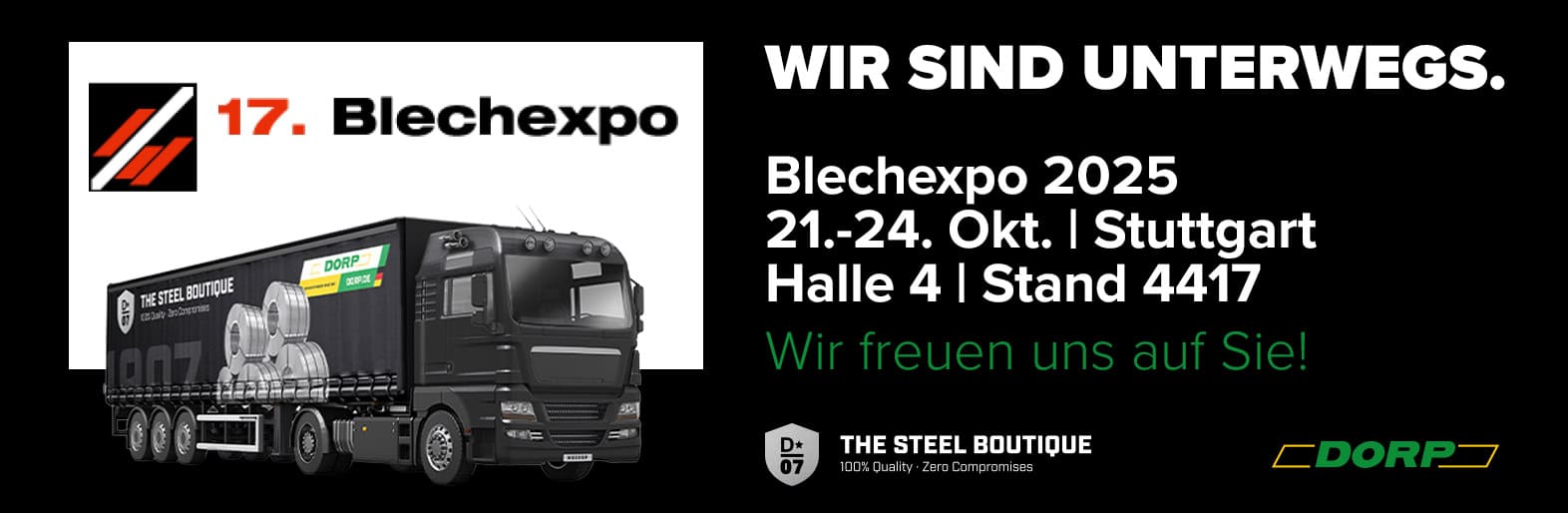 Blechexpo 2025: 21. – 24. Oktober, Stuttgart, Halle 4, Stand 4417