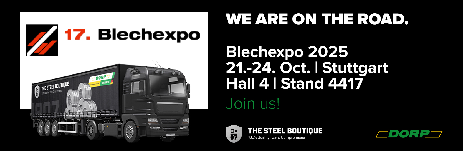 Blechexpo 2025: October 21 – 24, Stuttgart, Hall 4, Stand 4417
