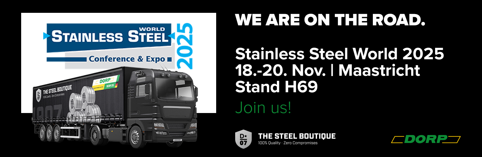 Stainless Steel World 2025: November 18 – 20, Maastricht, Stand H69